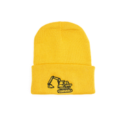Excavator - Black w/ White - Child Beanie Little Mama Shirt Shop LLC