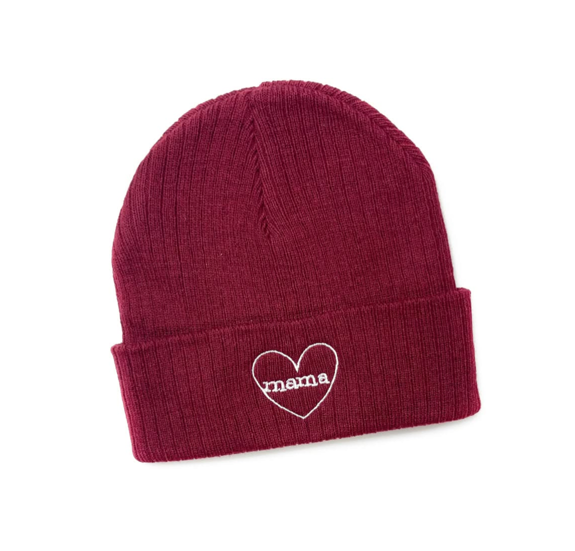 Adult Beanie - Mama Heart Around - (Multiple Color Options) Little Mama Shirt Shop LLC
