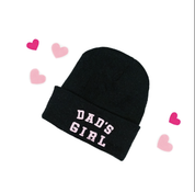 Child Beanie - Dad's Girl - Purple w/ White Little Mama Shirt Shop LLC