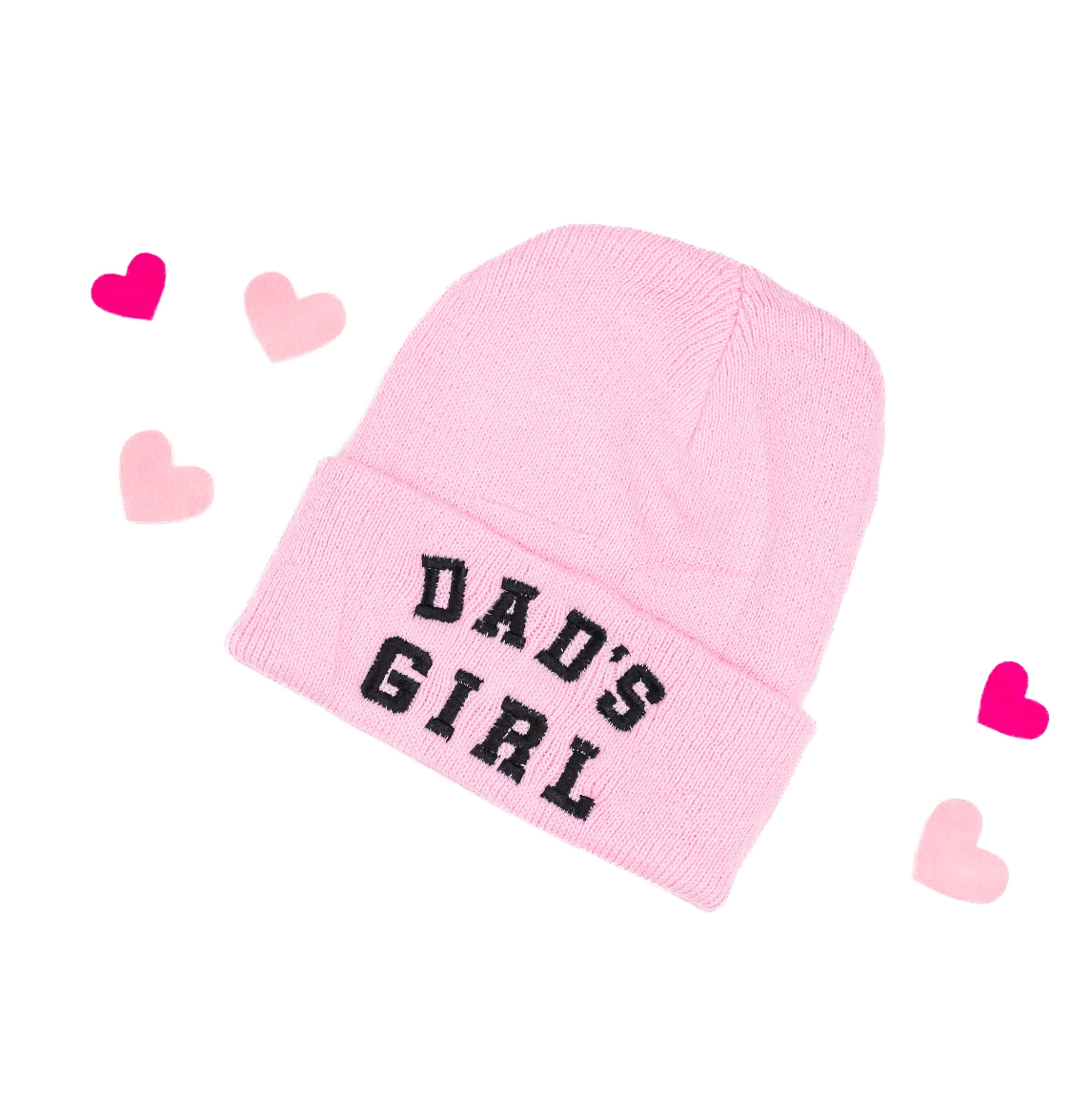 Child Beanie - Dad's Girl - Purple w/ White Little Mama Shirt Shop LLC