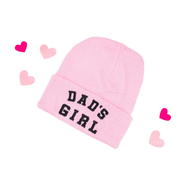 Child Beanie - Dad's Girl - Purple w/ White Little Mama Shirt Shop LLC