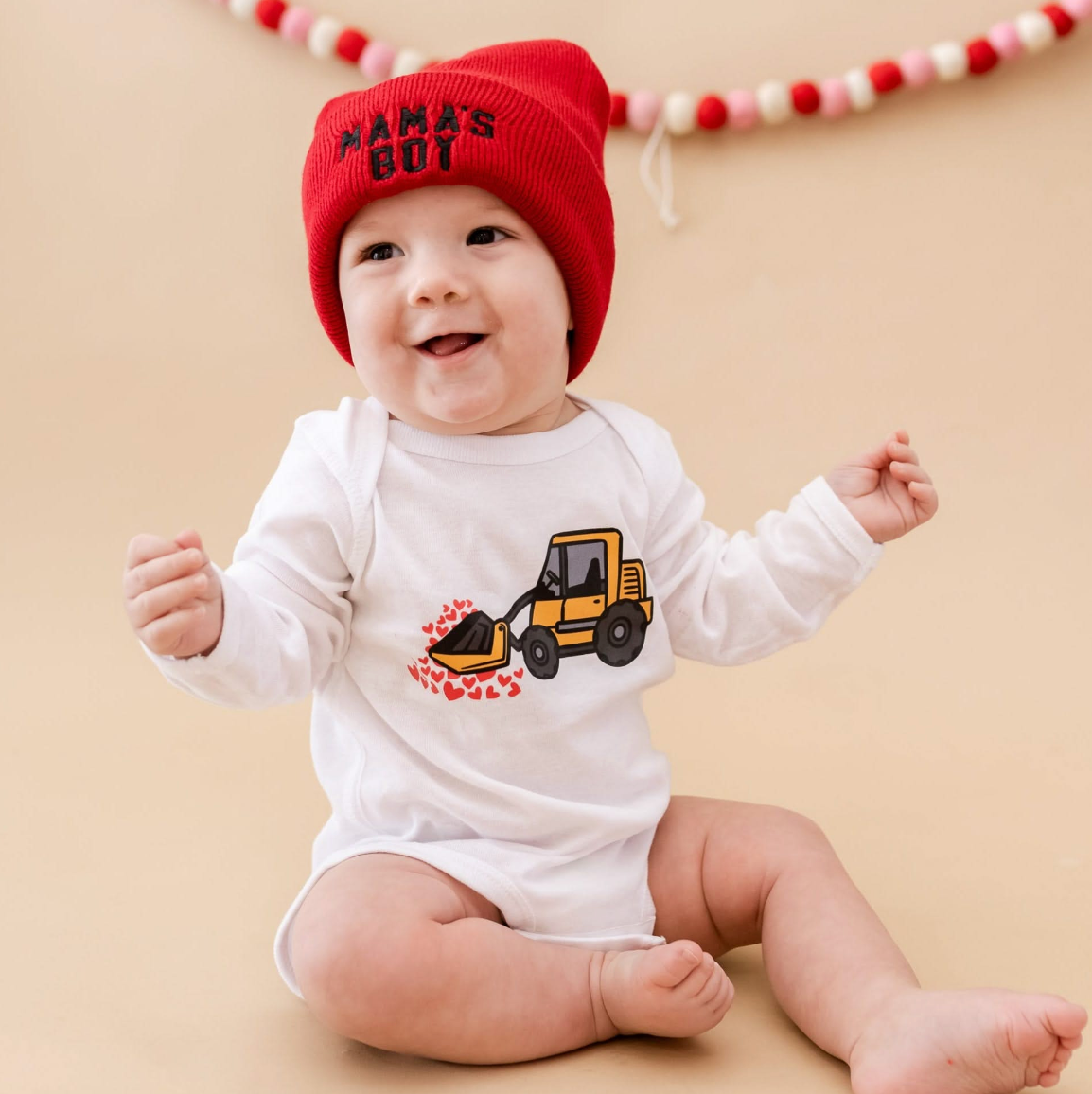 Mama's Boy - Child Beanie Little Mama Shirt Shop LLC