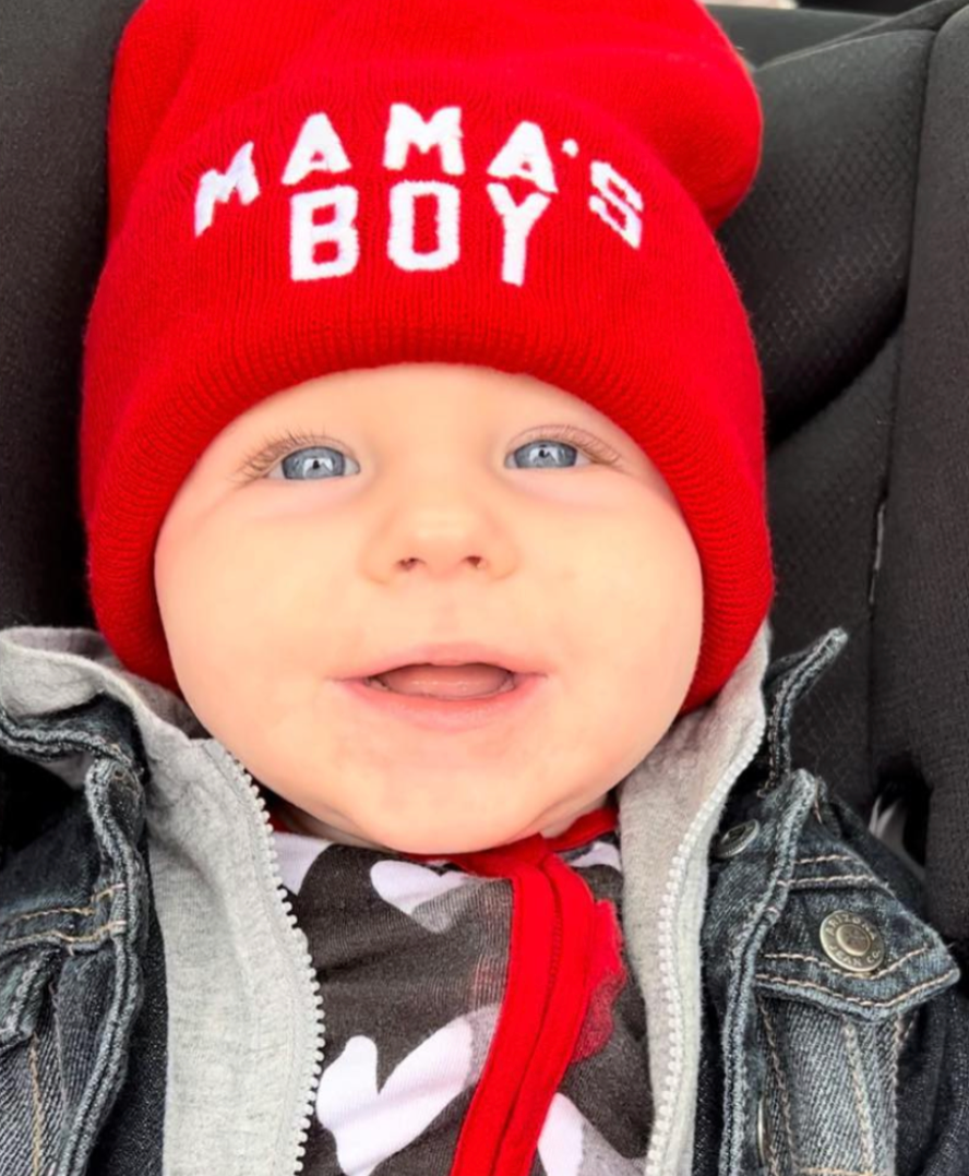 Mama's Boy - Child Beanie Little Mama Shirt Shop LLC