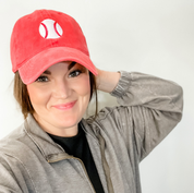 Baseball - Heather Black w/ Solid Baseball - Adult Baseball Cap Little Mama Shirt Shop