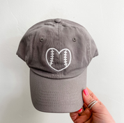 Outline Heart Baseball - Child Baseball Cap Little Mama Shirt Shop