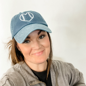 Outline Heart Baseball - Adult Baseball Cap Little Mama Shirt Shop