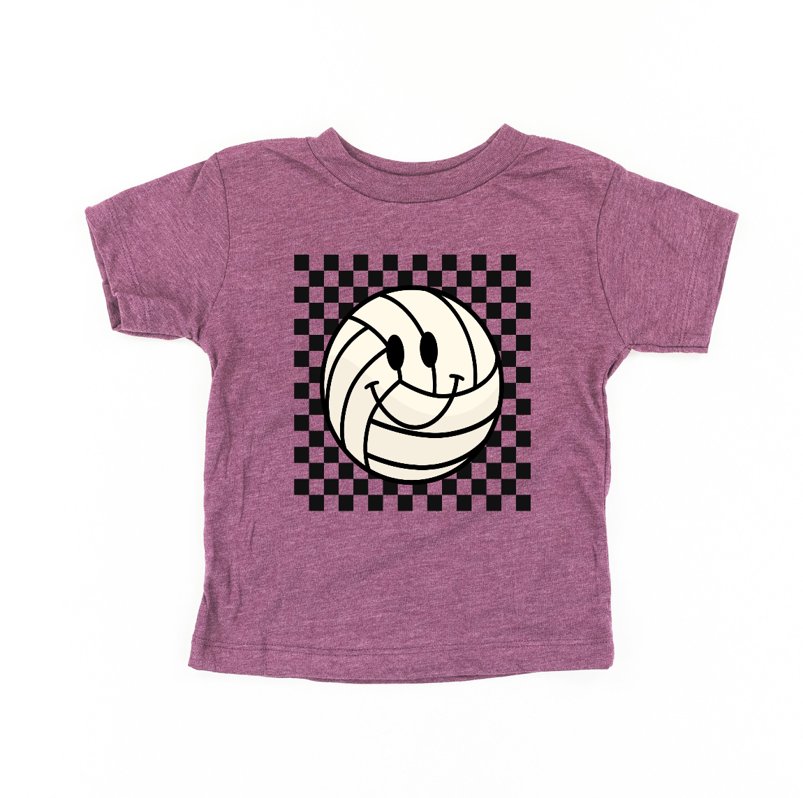 Checkers Smiley - (Choose Your Sports Ball) - Child Tee Little Mama Shirt Shop