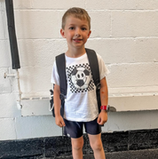 Checkers Smiley - (Choose Your Sports Ball) - Child Tee Little Mama Shirt Shop