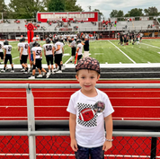 Checkers Smiley - (Choose Your Sports Ball) - Child Tee Little Mama Shirt Shop