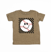 Checkers Smiley - (Choose Your Sports Ball) - Child Tee Little Mama Shirt Shop