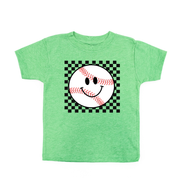 Checkers Smiley - (Choose Your Sports Ball) - Child Tee Little Mama Shirt Shop