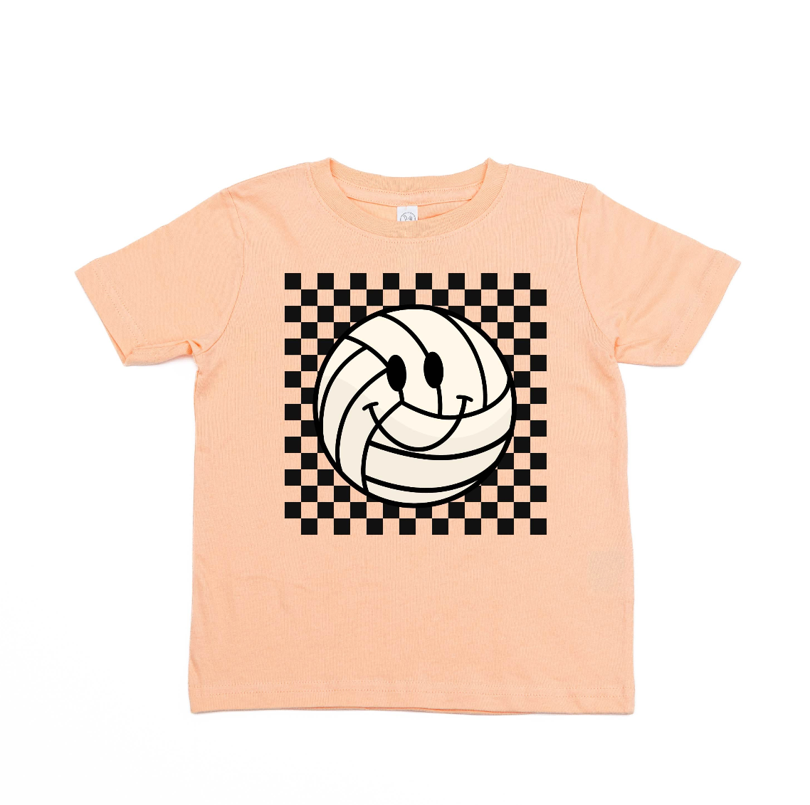 Checkers Smiley - (Choose Your Sports Ball) - Child Tee Little Mama Shirt Shop