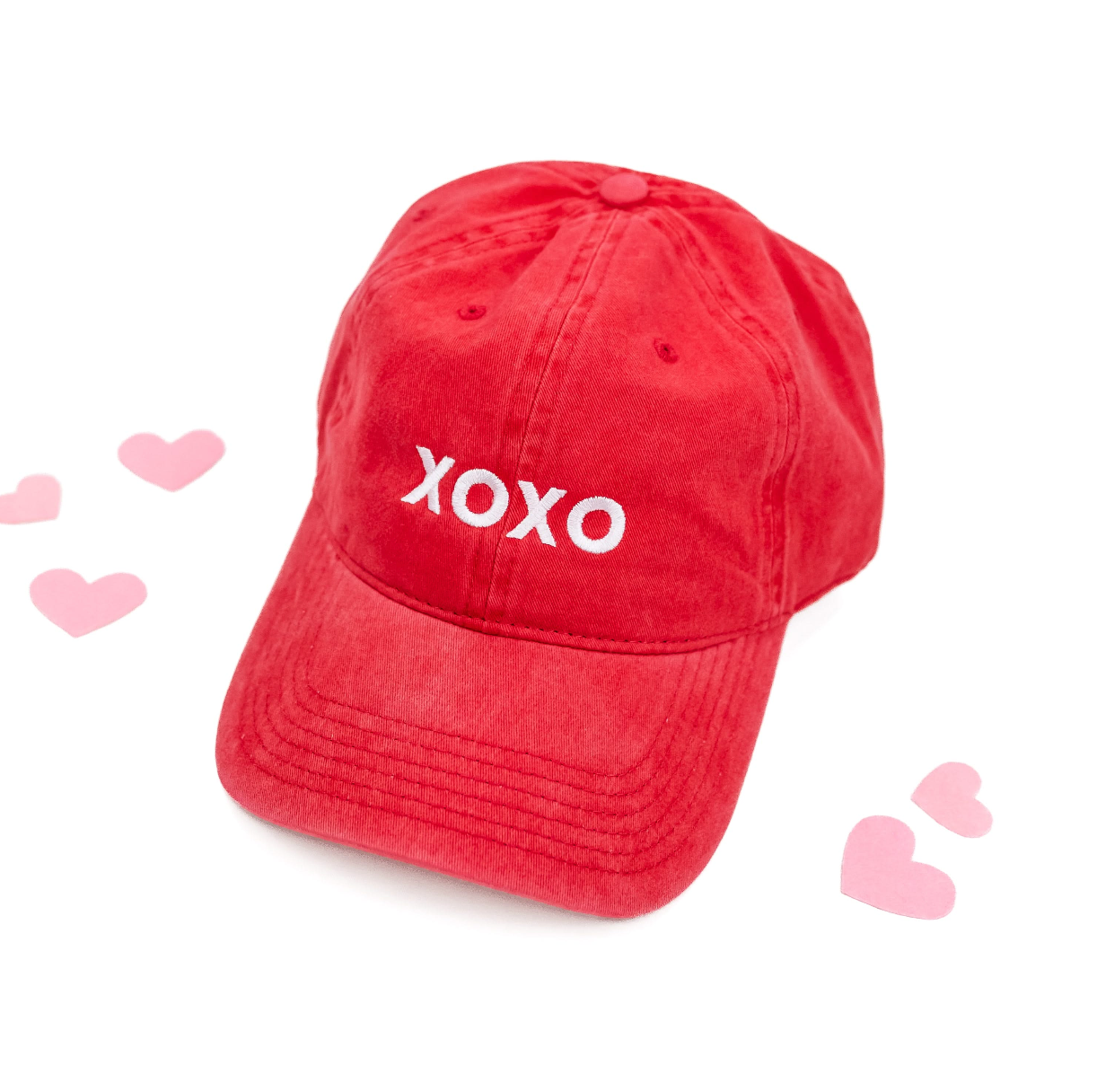 XOXO Block Font - Adult Baseball Cap Little Mama Shirt Shop