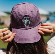 Oval Palm - Adult Size Baseball Cap Little Mama Shirt Shop