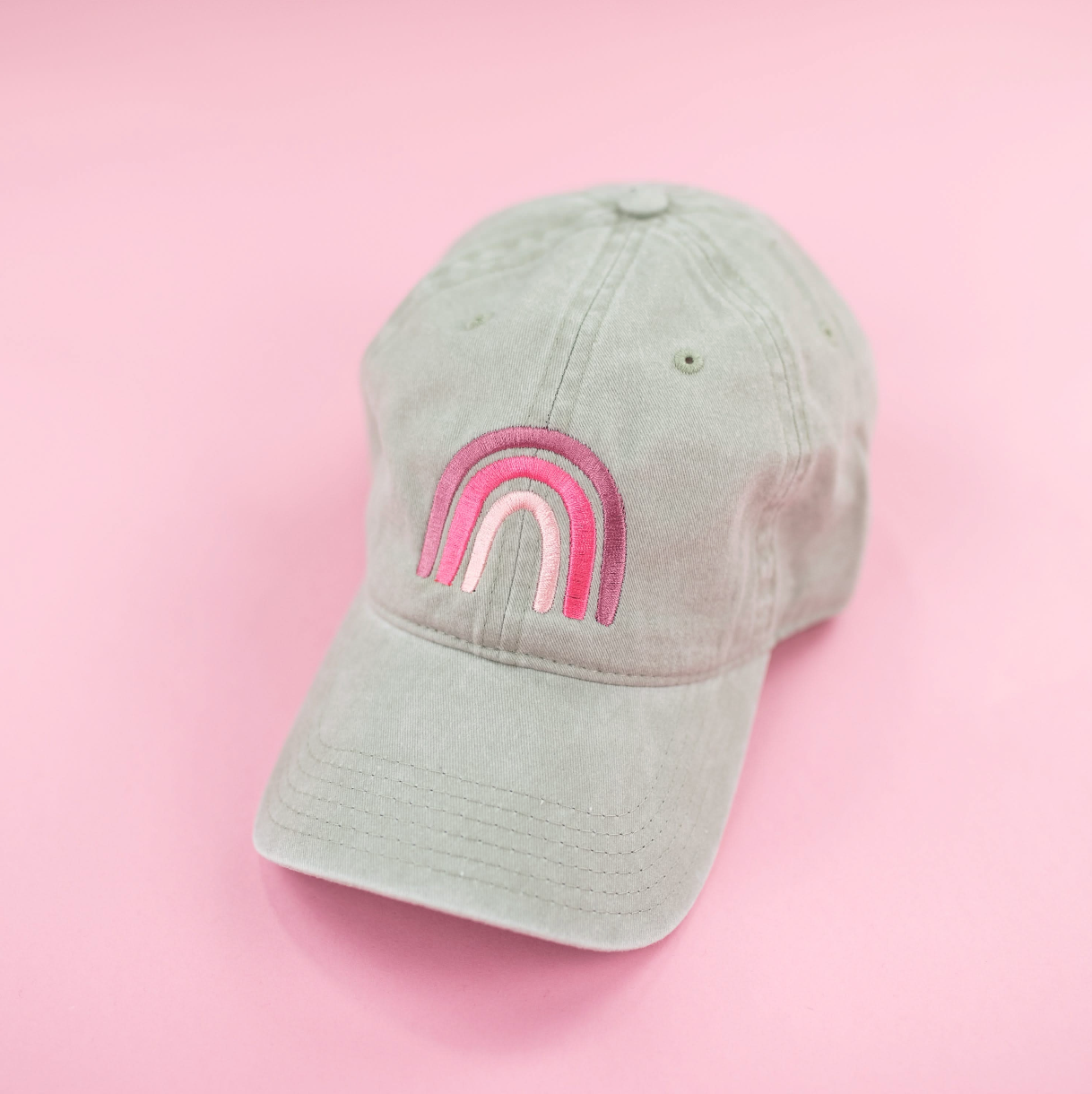 Rainbow Hat - Adult Baseball Cap Little Mama Shirt Shop
