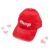 Mama - (Italic) - Adult Baseball Cap Little Mama Shirt Shop