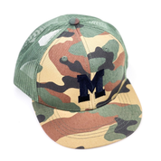 Varsity initial - Child Flat Brimmed Hat w/ Mesh Back Little Mama Shirt Shop