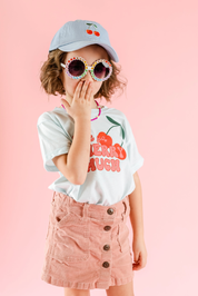 Child Size Baseball Cap - Red w/ Strawberry Patch Little Mama Shirt Shop