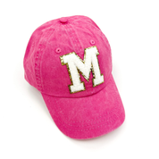 Limited Edition Varsity Initials - Pink w/ Purple - Child Baseball Cap Little Mama Shirt Shop