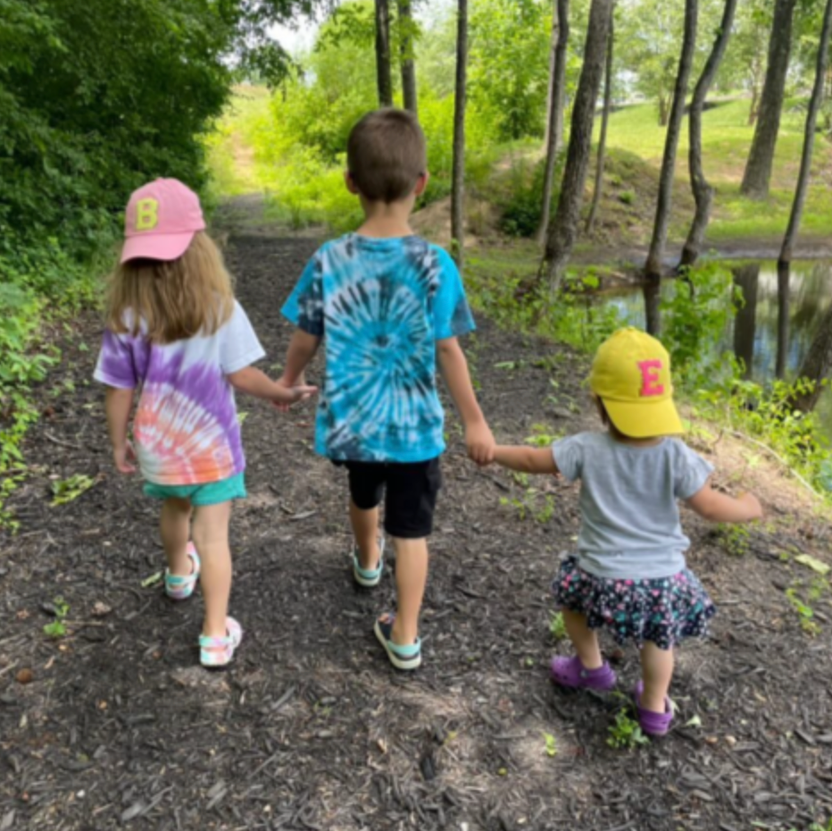 Limited Edition Varsity Initials - Pink w/ Purple - Child Baseball Cap Little Mama Shirt Shop