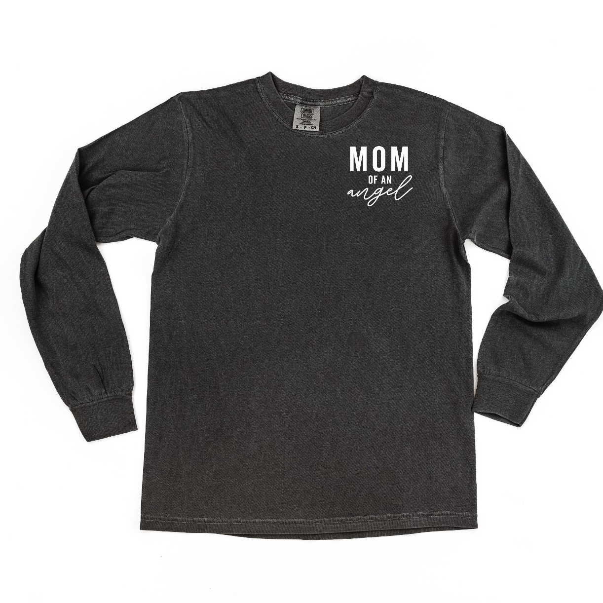 Mama/Mom of Angel(s) - Long Sleeve Comfort Colors Tee Little Mama Shirt Shop