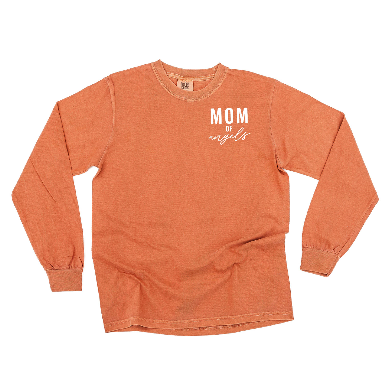 Mama/Mom of Angel(s) - Long Sleeve Comfort Colors Tee Little Mama Shirt Shop