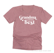 "______ Knows Best" - (Choose Your Grandma Name) - Unisex Tee Little Mama Shirt Shop