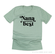"______ Knows Best" - (Choose Your Grandma Name) - Unisex Tee Little Mama Shirt Shop