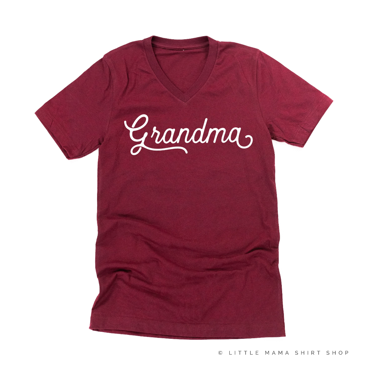 (Choose Your Grandma Name) - Script Design - Unisex Tee Little Mama Shirt Shop