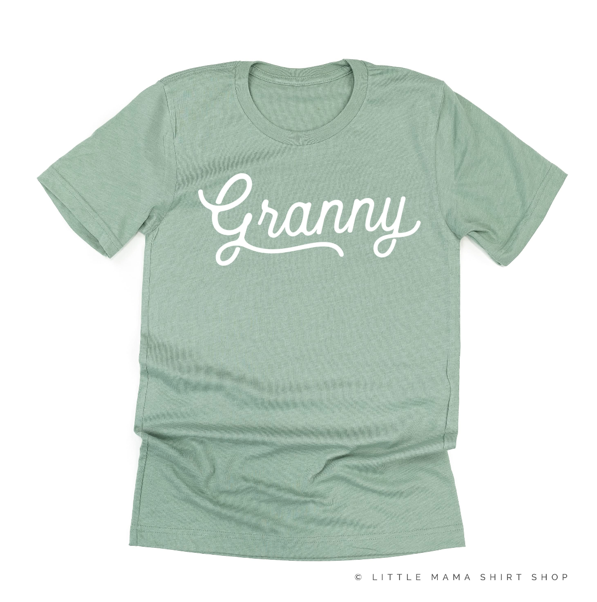 (Choose Your Grandma Name) - Script Design - Unisex Tee Little Mama Shirt Shop
