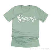 (Choose Your Grandma Name) - Script Design - Unisex Tee Little Mama Shirt Shop