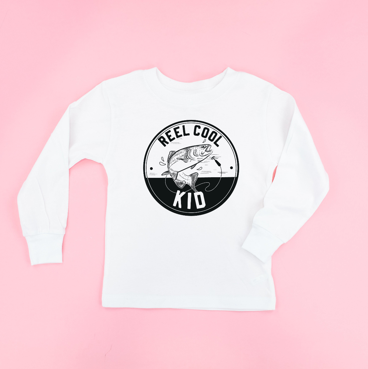 Reel Cool ____ - (Choose Your Kid) - Child Long Sleeve Tee Little Mama Shirt Shop