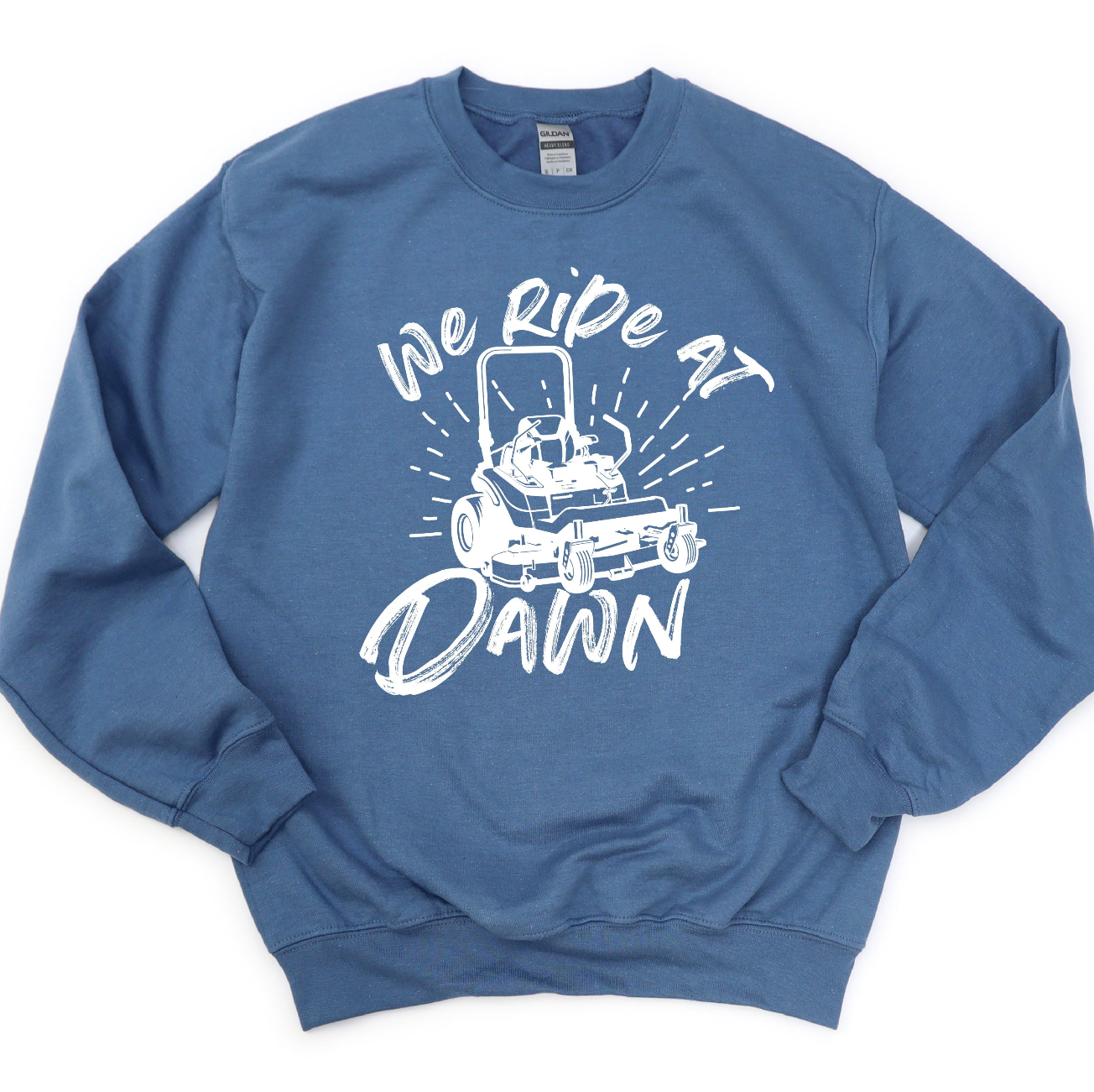 We Ride at Dawn - (Choose Your Mower) - BASIC Fleece Little Mama Shirt Shop LLC