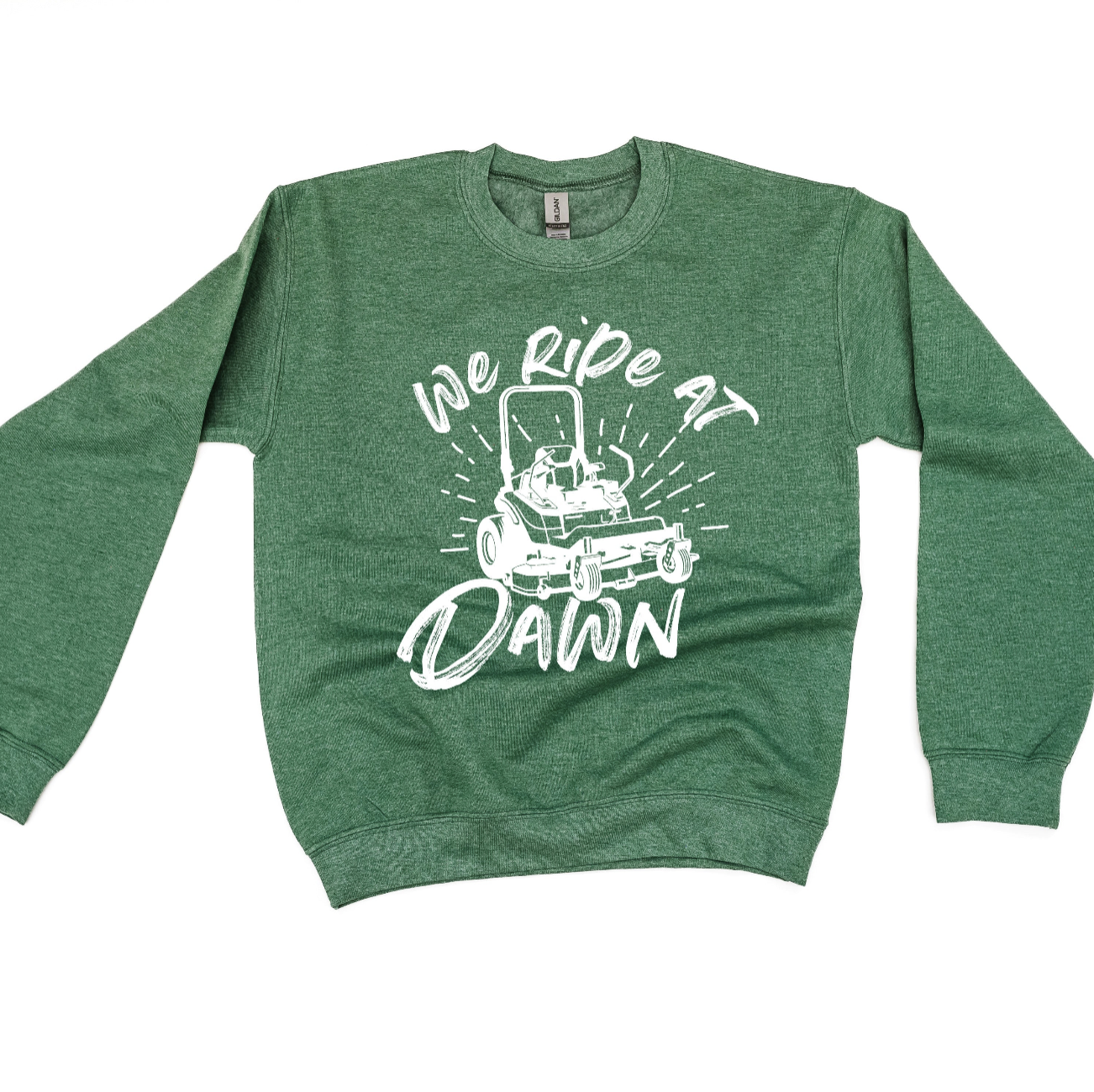 We Ride at Dawn - (Choose Your Mower) - BASIC Fleece Little Mama Shirt Shop LLC
