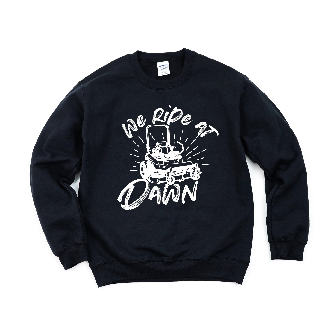 We Ride at Dawn - (Choose Your Mower) - BASIC Fleece Little Mama Shirt Shop LLC