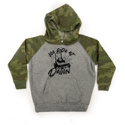 Push Mower - We Ride At Dawn - Child HOODIE Little Mama Shirt Shop LLC