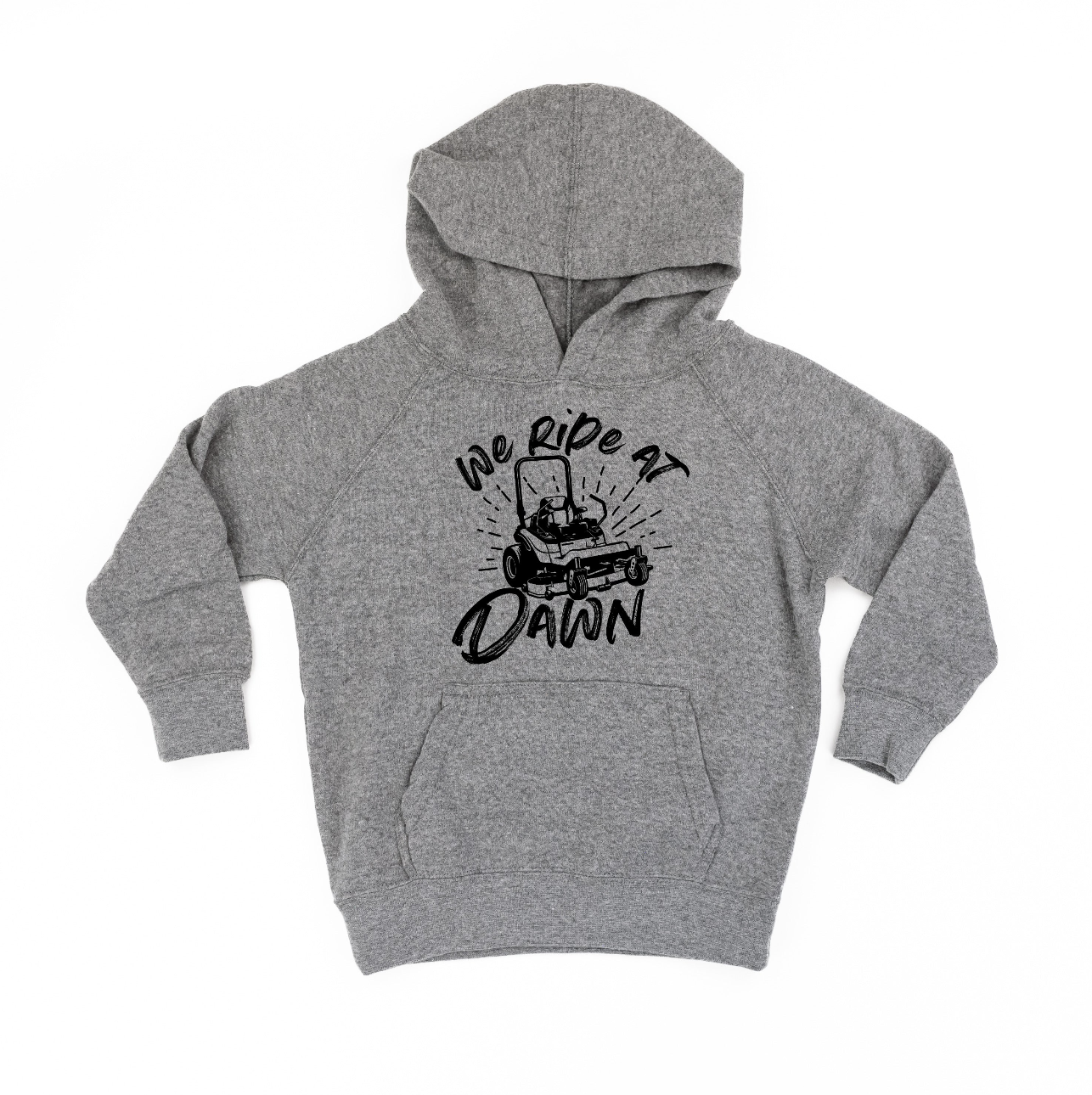 Push Mower - We Ride At Dawn - Child HOODIE Little Mama Shirt Shop LLC