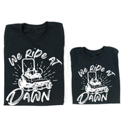 We Ride at Dawn - (Choose Your Mower) - Set of 2 Tee Little Mama Shirt Shop