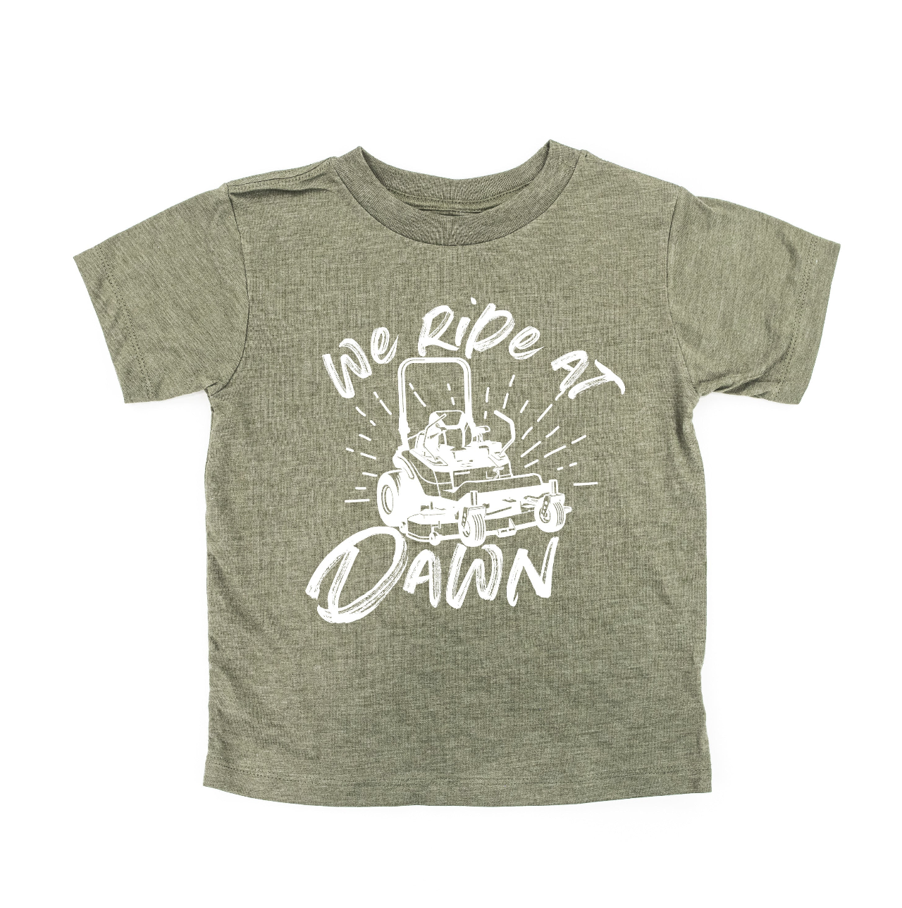 We Ride at Dawn - (Choose Your Mower) - Child Tee Little Mama Shirt Shop