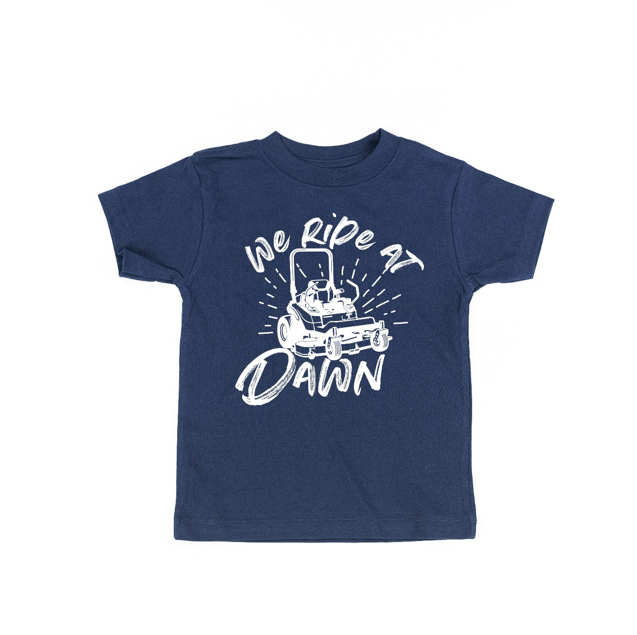 We Ride at Dawn - (Choose Your Mower) - Child Tee Little Mama Shirt Shop