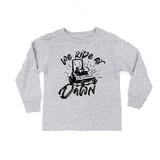 We Ride at Dawn - (Choose Your Mower) - Child Long Sleeve Tee Little Mama Shirt Shop