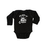 We Ride at Dawn - (Choose Your Mower) - Child Long Sleeve Tee Little Mama Shirt Shop