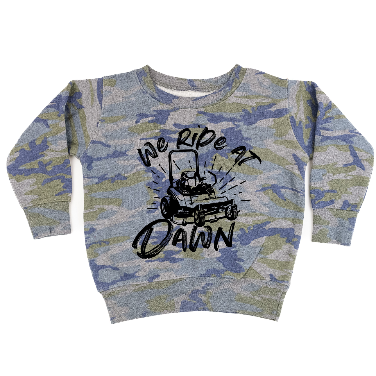 We Ride at Dawn - (Choose Your Mower) - Child Sweater Little Mama Shirt Shop