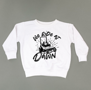We Ride at Dawn - (Choose Your Mower) - Child Sweater Little Mama Shirt Shop