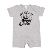 We Ride at Dawn - (Choose Your Mower) - Shorts Romper Little Mama Shirt Shop