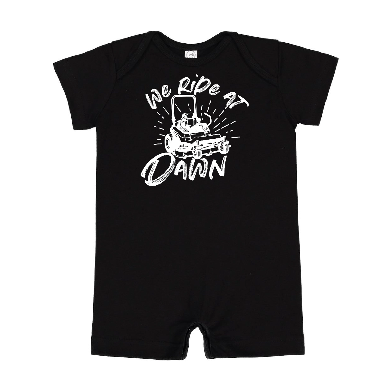 We Ride at Dawn - (Choose Your Mower) - Shorts Romper Little Mama Shirt Shop