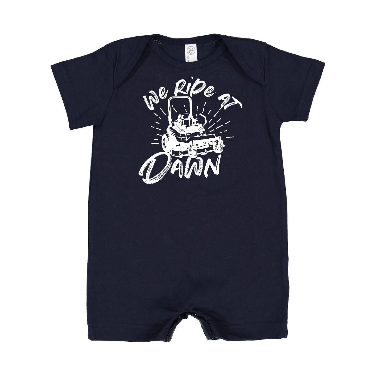 We Ride at Dawn - (Choose Your Mower) - Shorts Romper Little Mama Shirt Shop