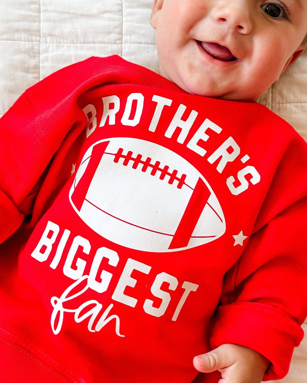 Brother's Biggest Fan - (Choose your Sport) - Child Sweater Little Mama Shirt Shop