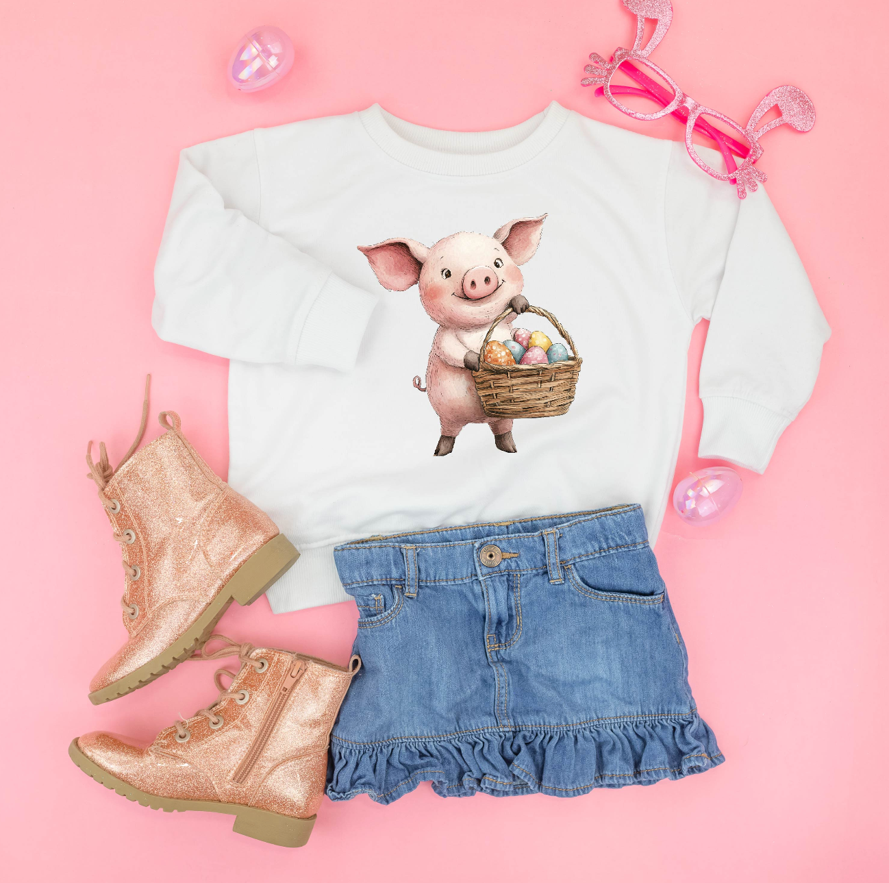 Watercolor Easter Animals - Child Sweater Little Mama Shirt Shop