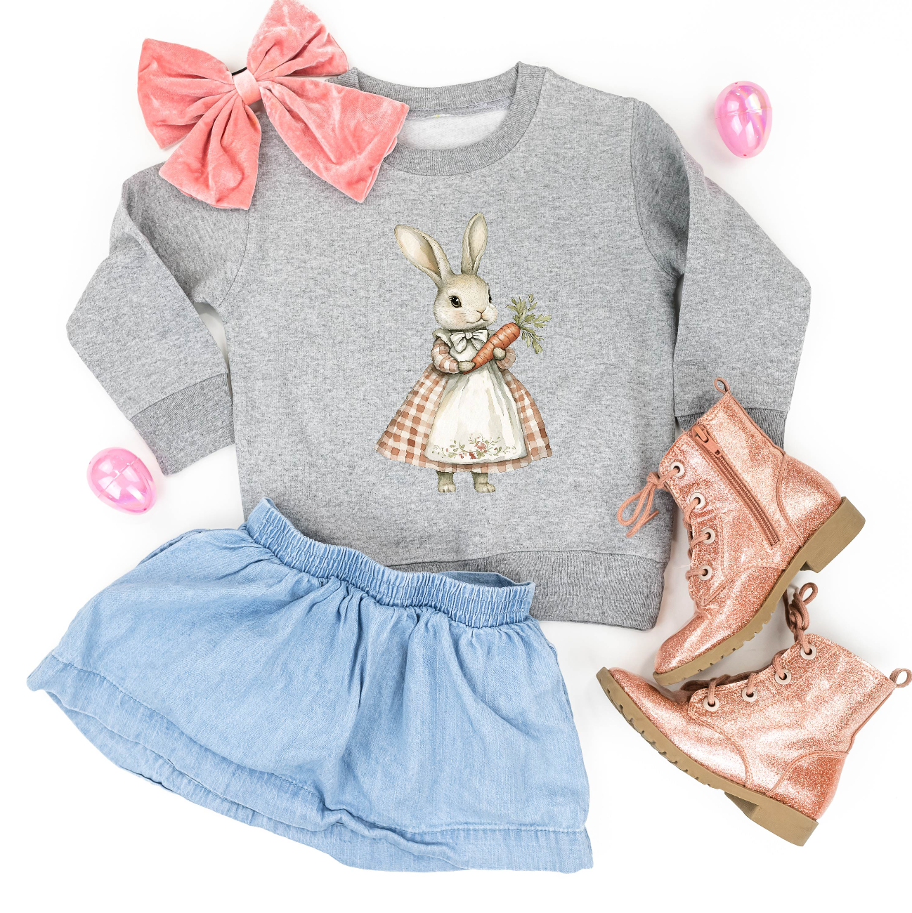 Watercolor Easter Animals - Child Sweater Little Mama Shirt Shop